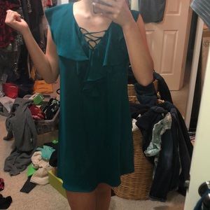 Aqua Blue Ruffle Dress